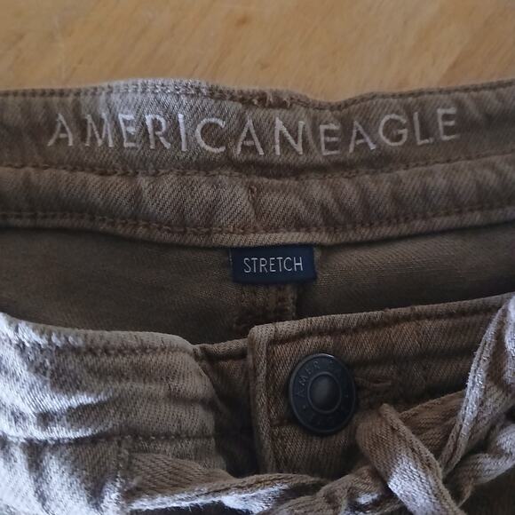 American Eagle Dreamy Drape Low Rise Ultra Wide Leg Jeans Iced Mocha Size 14 - Picture 8 of 8